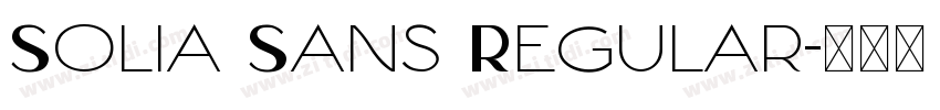 Solia Sans Regular字体转换